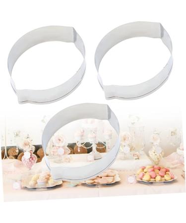 IMIKEYA Cake Mold 3 Pcs Baking Mold Stainless Steel Fondant Mold medium Silver - Buy Online on GoSupps.com