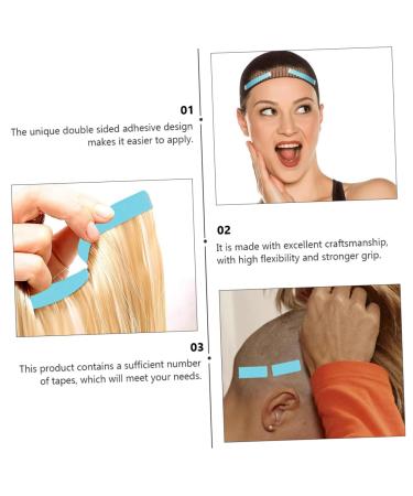 DOITOOL 6 Double Sided Adhesive Hair Extension Replacement Tape for Hair Adhesive Tape for Wigs Hair Tape Tabs Safety Hair Extension Tapes Double Side Tape Hair Wig Tape Pu Hair Extensions - Buy Online on GoSupps.com