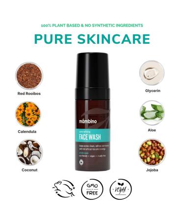 Mambino Organics Pore Refining Foaming Cleanser Red African Tea & Sweet Orange Gentle Face Wash & Facial Cleanser for Daily Skincare Pore Cleanser 5.5 fl oz 1-Pack 1-Pack Foaming Cleanser - Buy Online on GoSupps.com