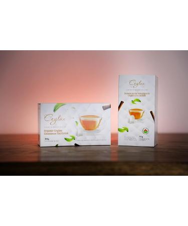 Ceylux Premium Organic Ceylon Cinnamon Tea Drink | 100% Organic | 25 Tea Bags | Rainforest Alliance Certified | Ceylon Tea - Buy Online on GoSupps.com