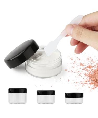 Accmor 15-Piece Clear Plastic Sample Containers with Lids - 10/15/20g Cosmetic Pots Jars + 5 Mini Spatulas - Buy Online on GoSupps.com