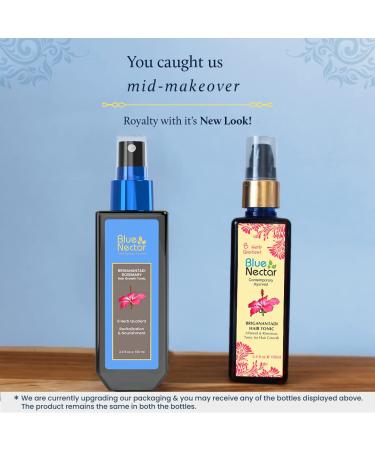 Blue Nectar Hair Growth Serum with Rosemary Oil - Ayurvedic 100ml Tonic Spray for Hair Growth | 8 Herb Blend - Buy Online on GoSupps.com