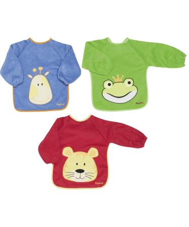 3 pcs. Playshoes bibs with sleeves in blue red and green - Buy Online on GoSupps.com