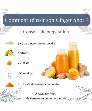 Gingembre Bio en Poudre en Vrac - Infusion et Tisane Digestion et Bien- tre - Zingiber Officinale Roscoe - Agriculture Biologique - Conditionn en France - Sachet de 100g (50 Tasses) 100 g (Lot de 1) - Buy Online on GoSupps.com