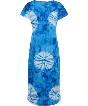 Booboda Womens Tie Dye V-Neck Maxi Dress - Dark Blue XXL - Buy Online on GoSupps.com