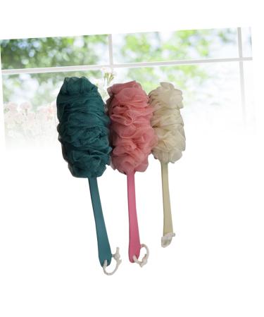 Shop Hemoton 3pc Long Handle Bath Sponge Set - Wooden Bath Flower & Gauze Shower Ball for Exquisite Bathing Experience - International Shipping Available - Buy Online on GoSupps.com