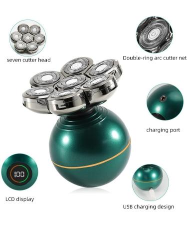 Head Shavers for Bald Men - 4 in 1 Waterproof Electric Razor | 7D Floating Head USB Charge Trimmer (Silver - Buy Online on GoSupps.com