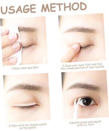 Beavorty Eye Makeup Tools 60 Sheets double eyelid sticker makeup tape double back tape Natural Eyelid Patches semicircle tool - Buy Online on GoSupps.com