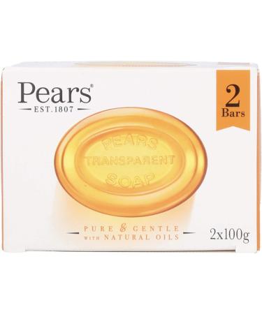 Pears Transparent Soap 2x100g 4 pack (8 bars) Unscented 200 g (Pack of 4) - Buy Online on GoSupps.com