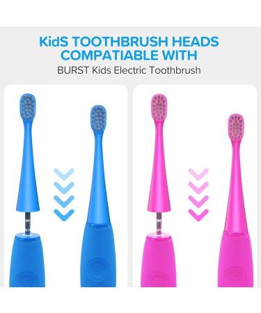 Replacement Toothbrush Heads for Burst Kids Electric Toothbrush - Soft Charcoal Bristles Gentle on Gums Deep Cleaning - Pack of 10 (Blue - Buy Online on GoSupps.com