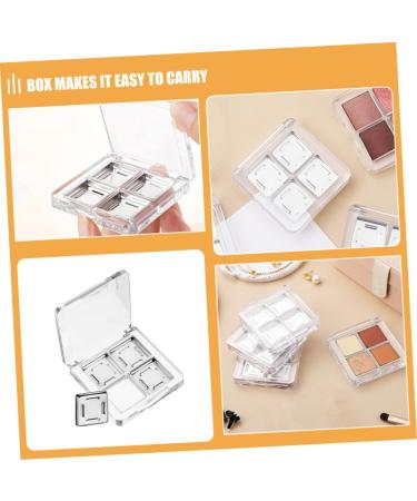  Didiseaon Didiseaon 4-Piece Transparent Empty Eyeshadow Box with 4 Grids DIY Makeup Palette for Unique Eye Makeup Lipstick Organizer Travel Use Eyeshadow Palette - Buy Online on GoSupps.com