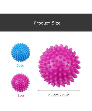 Rumyve 4pcs Clean Laundry Balls Silicone Laundry Balls Reusable Tumble Dryer Fabric Softener Washing Machine Balls - Buy Online on GoSupps.com