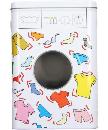 Laundry Tin Container with Lid Washing Machine Appearance Powder Detergent Container Multifunctional Glossy Rounded Corners Perspective Window for Storage Art supplies - Buy Online on GoSupps.com