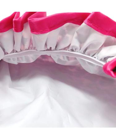Allydrew Reusable Women's Waterproof Shower Cap for Long Hair - Black & White Dots - Buy Online on GoSupps.com
