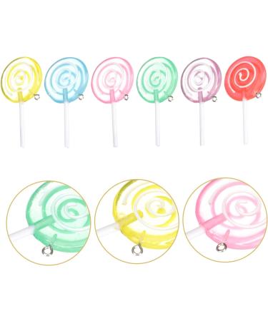 VINTORKY 6pcs Lollipop Model Kids Toy Mini Lollipops Embellishments Diy Lollipops Pendant Fake Lollipops Lollipop Props Wall Decor Christmas Candy Cane Toys Supplies Plastic Child Dessert - Buy Online on GoSupps.com