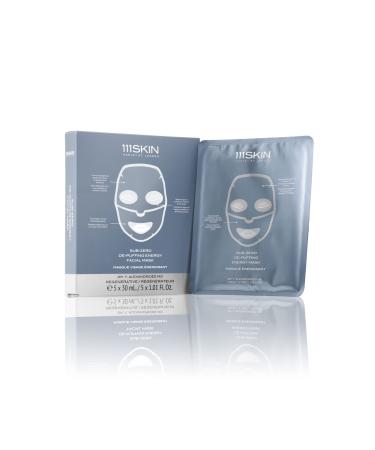 111SKIN Sub-Zero De-Puffing Energy Facial Mask | Fragrance Free | Tighten  De-Puff & Refresh | Peptides & Caffeine | Set of 5 (1 oz each)