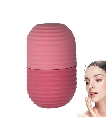 Ice Face Mold - Face and Body Roller Ice Cube Roller Reusable Silicone Ice Facial Roller | De-Puff Eye Bags Facial Beauty Roller Skin Care Tools Facial Tool for Double Chin Eyes Neck Tightening Pink