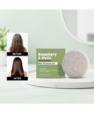  Hengxuan Natural Rosemary Shampoo Bar - Solid Shampoo with Biotin for Hair Growth and Strengthening Deep Cleansing and Moisturizing for All Hair Types Free from - Buy Online on GoSupps.com