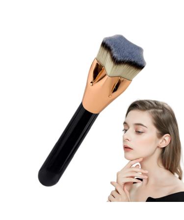 Face Foundation Brush | Contour Soft Makeup Brush Pentagram Shaped | Women Cosmetics Buffing Blending Brush with Ergonomic Handle for Business Trip Dating