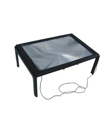 Lightweight Magnifying Glass Ultra-Thin Black Large Mirror 3X High-Definition Desktop Magnifying Glass with Led Light for The Elderly to Read Newspapers Lofty Ambition