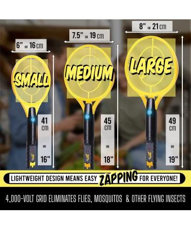Zap It! Rechargeable Bug Zapper Racket - 4 000 Volts USB Charging Super Bright LED - Safe Mosquito & Fly Killer - Eco-Friendly Pest Control (1 Pack) - Buy Online on GoSupps.com