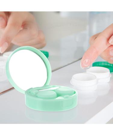 Heallily Contact Lens Travel Case Compact Storage Container for Contacts & Eye Care Green Mini Medical Bottle - Buy Online on GoSupps.com