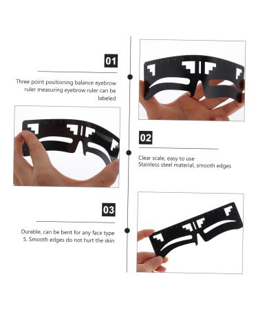 Beavorty 4 pcs Extension Drawing Microblading Measure Rulers Practical Location Tools Kit Supplies DIY 1 count (Pack of 1) Blackx2pcs - Buy Online on GoSupps.com