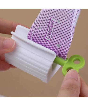 Qksky Automatic Toothpaste Squeezer Multifunction Rotate Tube Press Manual Facial Cleanser Dispenser with Seat Stand Holder Toothpaste Stand Bathroom Accessories - Buy Online on GoSupps.com