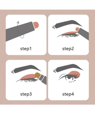 harayaa Eyeshadow Stick Shimmer Adjusable Rotatable Waterproof Double Head Rendering Lazy Long-Lasting Smudgeless Fashion for Lazy People Novice - 05 - Buy Online on GoSupps.com