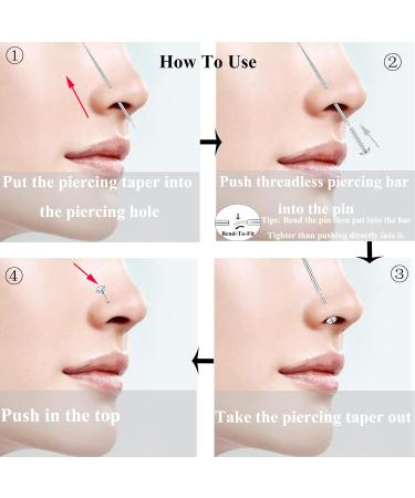 Aumeo G23 Titanium Threadless Piercing Taper Set - 14G 16G 18G Insertion Pins for Body Piercing Stretching - 2PCS - Buy Online on GoSupps.com