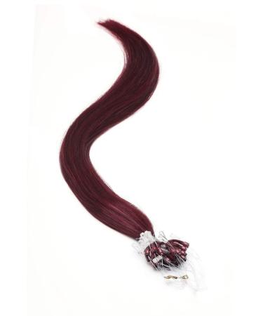 Micro Ring/Micro Loop/Micro Bead Hair Extensions 18" Sheryl Red (99J) American Pride