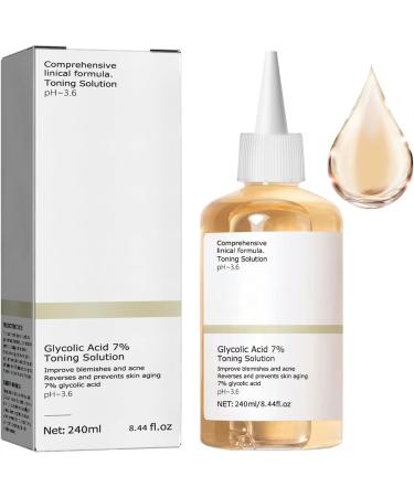 Glycolic acid 7% toning resurfacing solution 240 ml glycolic acid toning solution moisturizing skin care serum blemishes acne and juming moisturize and strengthen your skin