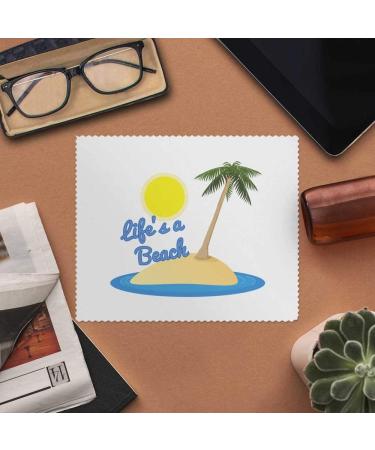Azeeda Life's a Beach Microfiber Lens & Eyeglass Cleaning Cloths - 2 Pack | Perfect for International Shipping - Buy Online on GoSupps.com