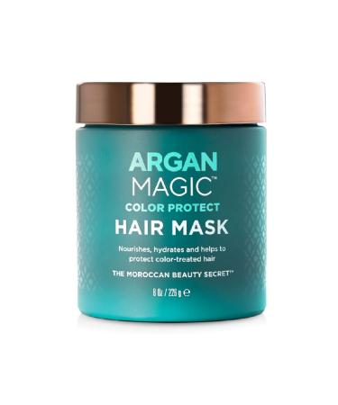Argan Magic Color Protection Hair Mask   Nourishes  Hydrates & Helps to Protect Color Treated Hair | Enriched with Moringa Oil & Botanical Extracts | Made in USA | Paraben Free | Cruelty Free (8 oz)