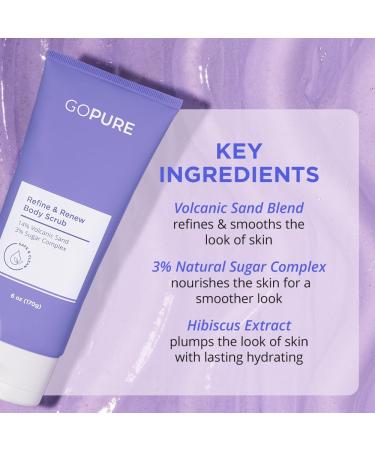 GOPURE Refine & Renew Body Scrub Smoothing body exfoliator softens and hydrates the look of rough dry skin - Buy Online on GoSupps.com
