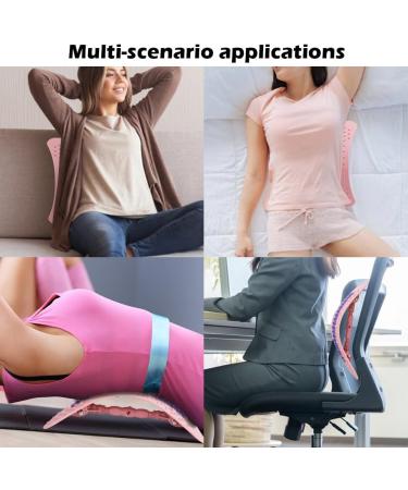 Buy Back Extensor & Massage Device - Multi-Stage Lumbar Support for Office Chairs - Alleviate Muscle Tension | Pink - Buy Online on GoSupps.com