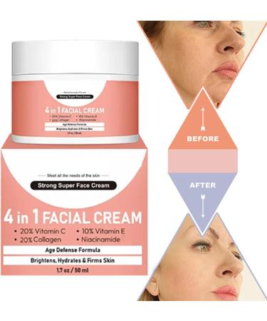 4 In 1 Face Serum 4 In 1 Face Cream For Moisturiser Facial Serum with Vitamin E Hyaluronic Acid Serum for Face Nourishing Hydrating Serum Vitamin C Serum For Face with Hyaluronic Acid Serum - Buy Online on GoSupps.com