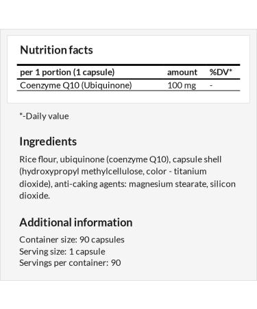 Coenzyme Q10 100mg - 90 Capsules | 3 Months Supply | MZ - Premium Quality Supplement for Energy & Heart Health - Worldwide Shipping - Buy Online on GoSupps.com