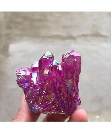 Stone Crafts Rose red electroplated Crystal Gemstone Cluster Flower Reiki Crystal Stone for Home deocr Natural Luster - Buy Online on GoSupps.com