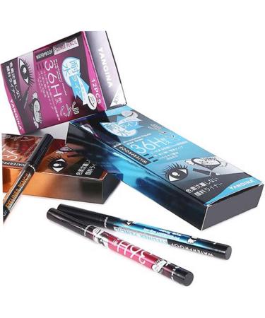 Angoily 2pcs Black Waterproof Eyeliner Colorful Eyeliner Women Eyeliner Water Proof Liquid Eyeliner 1 count (Pack of 1) As Shownx2pcs - Buy Online on GoSupps.com