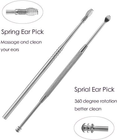 SunMine 9 in 1 Earwax Removal Tool Kit Ear Cleaning Set with Storage Box and Cleaning Brush - Buy Online on GoSupps.com