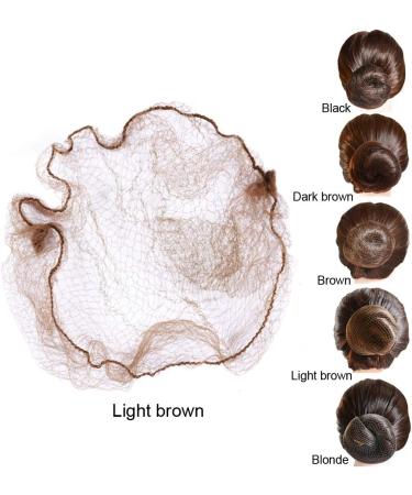 50 Pieces Invisible Hair Nets for Buns Elastic Hair Mesh Hair Buns Holder for Ballet Women (Light Brown) - Buy Online on GoSupps.com