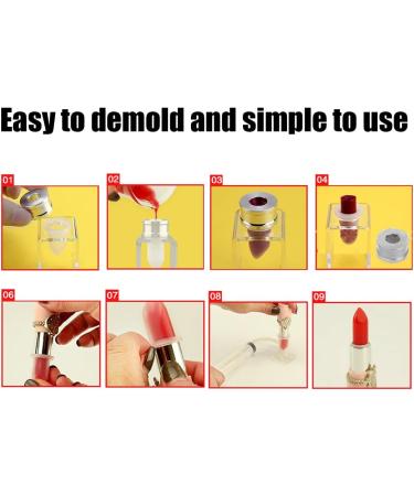 DIY Lipstick Mold Set for 12.1mm Lipstick Tube - Silicone Lip Balm Maker Mould - Buy Online on GoSupps.com
