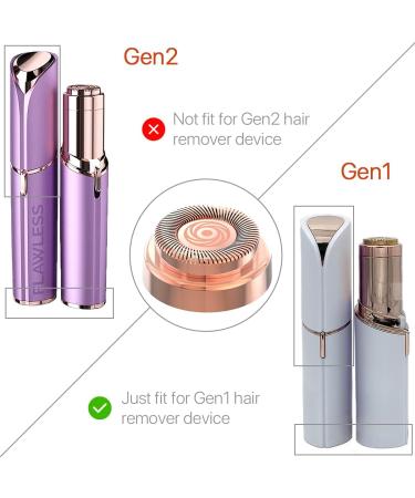 6 Pcs Rose Gold-Plated Facial Hair Remover Replacement Heads | First Gen Finishing Hair Remover | Gentle on Women's Lip, Chin, and Cheeks | Includes 1 Cleaning Brush - Buy Online on GoSupps.com