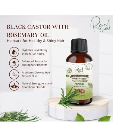 Black Castor with Rosemary Oil 120ml 100% Pure and Natural Oil for hair & skin - Buy Online on GoSupps.com