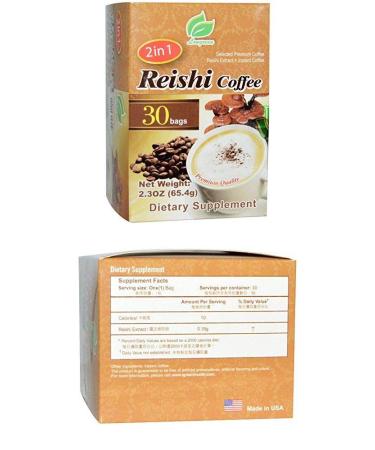 Longreen 4 in 1 Reishi Coffee 10 Sachets (18 g) Each