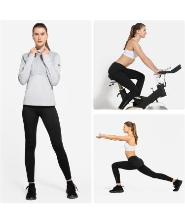 BALEAF Thermal Leggings for Women - Lined Winter Sports Long Running & Cycling Pants with Zipper - M Black-2 | International Shipping Available - Buy Online on GoSupps.com