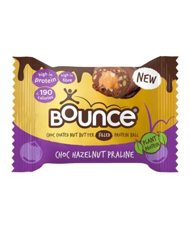 Bounce Dipped Chocolate Hazelnut Praline Protein Ball 40g x 20 Packs