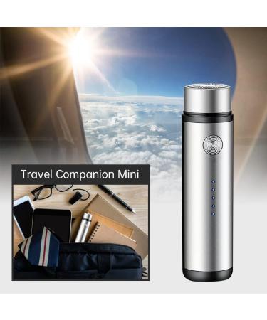 Katutude Mini Portable Electric Shaver - USB Rechargeable Rotary Razor Washable Pocket Beard Trimmer for Men - Wet & Dry Shaving in Silver - Buy Online on GoSupps.com