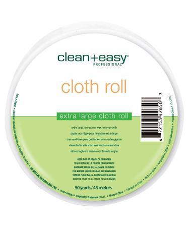 Clean + Easy Cloth, Epilating Cloth For Full Body Hair Removal and Brazilian Waxing, 50 Yard Roll 150 Foot (Pack of 1)